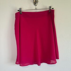 NWT Heatherly Medium Mini silky hot pink skirt